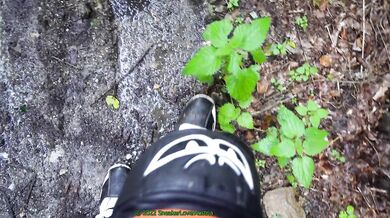 Bikers dirty lether suit and fox mx boots