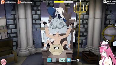 I cum on a witch's enormous tits Halloween