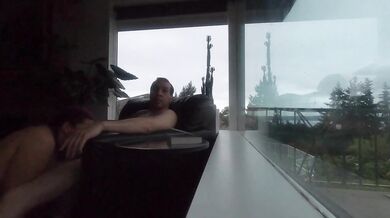Sneaky morning sex with a view neighbors can see