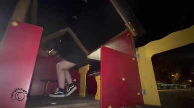 Giantess Farts And Stinks Playhouse In Public Park