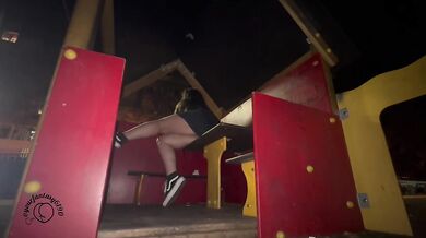 Giantess Farts And Stinks Playhouse In Public Park