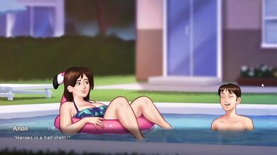 Fucking My Step mom In Backyard Pool | Summertime Saga Gameplay | Debbie Scene Part 6