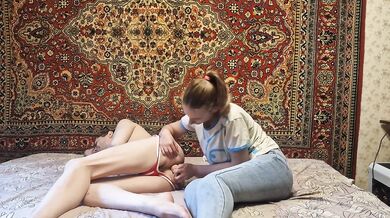 Girl fucks man with dildo femdom amateur homemade