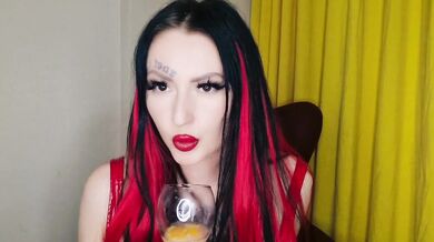 Spit fetish. Mistress sucks lemons, which required more drool to prepare a cocktail for you.