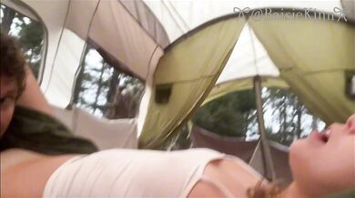 Petite Girl Moans in Tent While Whispering ‘I’m Your Dirty Little Slut’