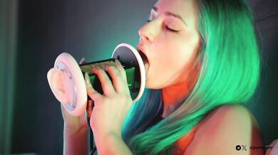 ASMR Juicy Ear Licking in my bed
