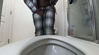 How Long can I hold it While looking at the Toilet PART 18: Pajama Holding and Leaking