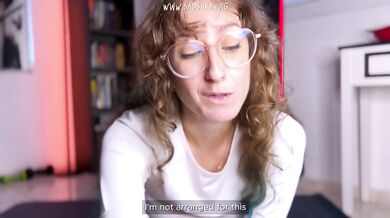 JOI - Your Fitness Coach is passionate about your dick - French geek girl - ENG SUB