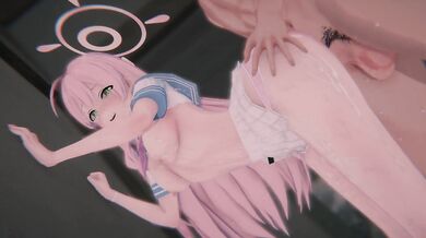 [Blue Archive] Hanako's "TRINITY SCANDAL": Bound Exhibitionist & POV Sandwich DP (4K)