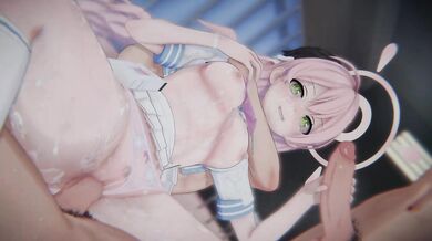 [Blue Archive] Hanako's "TRINITY SCANDAL": Bound Exhibitionist & POV Sandwich DP (4K)