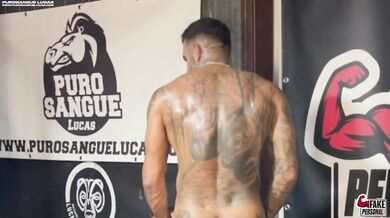 Horny Latina flirts and fucks personal trainer at the gym