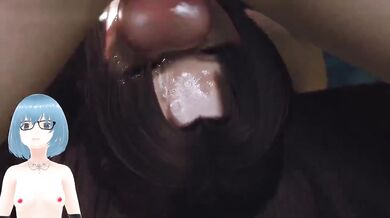Deepthroat anime reaction explodes in pulsing heat
