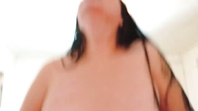 While the Cuckold is at Work, Stepmother Rides her Stepson's Cock and Fills her Pussy with Cum