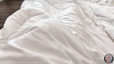 POV She Jerked His Morning Wood While Fucking Herself with Vibrator