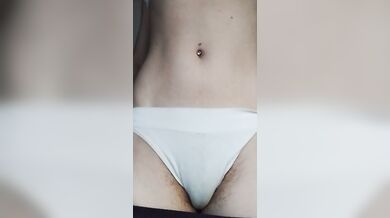 skinny small tits latina teasing big ass and hairy pussy
