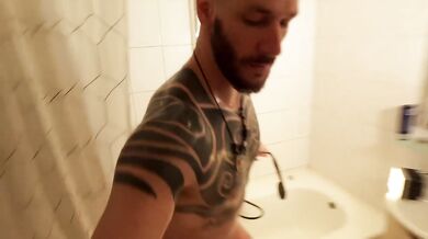 Tall me taking shower