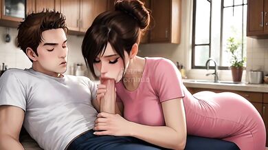 My stepbrother realizes I'm a slut and pulls out his game