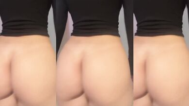 tight white mini thong streching my ass