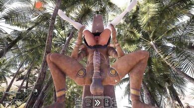 Lara Croft is a good girl because she takes the statue's fat dick in her ass. 3D Hentai Game