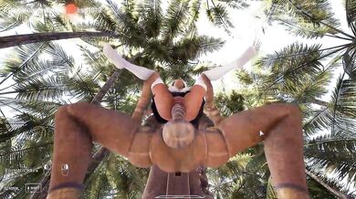 Lara Croft is a good girl because she takes the statue's fat dick in her ass. 3D Hentai Game