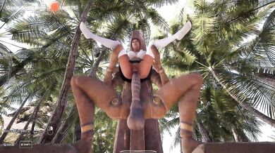 Lara Croft is a good girl because she takes the statue's fat dick in her ass. 3D Hentai Game