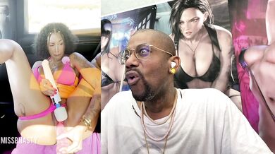 Sexy Tight Bald Ebony Pussy MissBNasty Squirting Hardcore As Fuck Inside Her Car