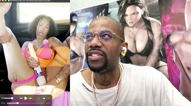 Sexy Tight Bald Ebony Pussy MissBNasty Squirting Hardcore As Fuck Inside Her Car