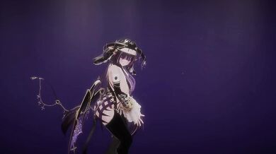 Thicc Elf VTuber Outfit Change Until Nude | KPop Sparkling MMD