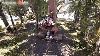 Lara Croft is a good girl because she takes the statue's fat dick in her ass. 3D Hentai Game. part 2