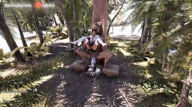 Lara Croft is a good girl because she takes the statue's fat dick in her ass. 3D Hentai Game. part 2