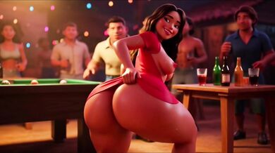 Hot Slim Favelada With Big Ass Dances Wildly At Pagode Gets Naked On Table Then Squats To Pee In Dark Alley