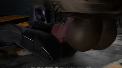 Space Girl's pussy can't resist this huge penis that's about to fill her with sperm