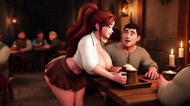 Golden glow fuels relentless flirty fantasy in crowded tavern halls