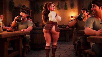 Golden glow fuels relentless flirty fantasy in crowded tavern halls
