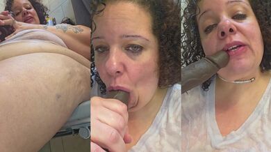 Sucking this Chocolate heaven cock getting it ready for my pussy