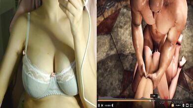 A sexy young blonde gets fucked hard by a big man in a medieval castle- ANIME PORN
