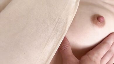 I Tease My Stepsis with My Cock Until She Jerks Me Off. I Cum on Her Belly