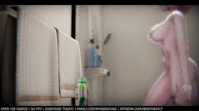Your super hot perfect body GF gets fucked when she's having a shower~