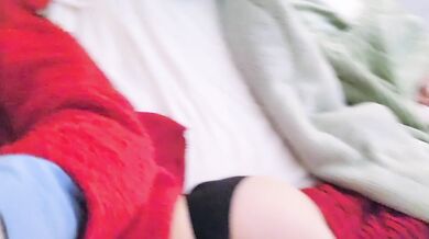 Miss Tanuki undress and masturbate for you in a sexy way with her perfect ass and Black panties