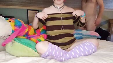 Daddy Catches Horny Step-daughter In His Bedroom - Alt Goth Girl Sucks Cock
