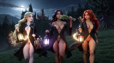 FORBIDDEN FOREST NIGHT BIRTHS THREESOME THUNDER AND PRIMAL SURRENDER