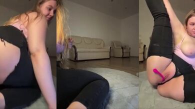 jucielussie's desperate fingers tear through tight jeans and cock