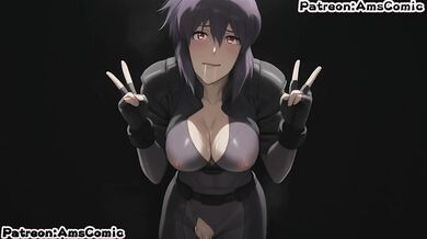 Ghost in the Shell hentai ams animation - Motoko Kusanagi big tits blow job hentai by amscomic