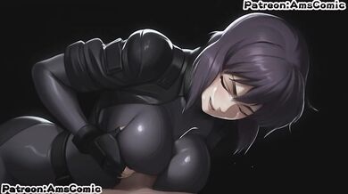 Ghost in the Shell hentai ams animation - Motoko Kusanagi big tits blow job hentai by amscomic