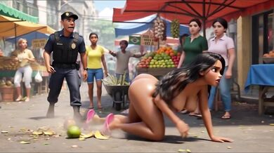 STUNNING BRAZILIAN FAVELA WOMAN IN PUBLIC STALL, PEE DANCING IN DEEPTHROAT
