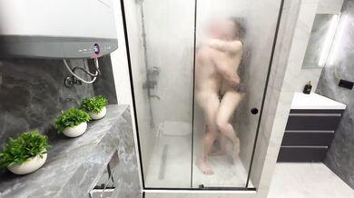 Passionate sex in the shower with my boss
