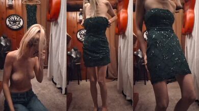 Dress Up In Green Sparkly Dress with Bows