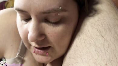 bonniebouncing flicks tongue, cock groans with unyielding need