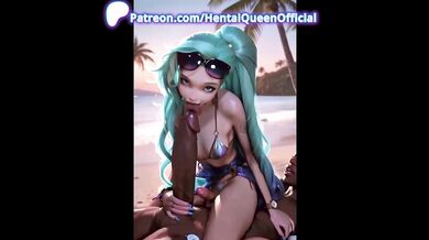 Futanari Beach Babes Wild Gangbang at Sunset