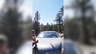 Hood Of Car Holds Fire-Squirty Kitten Squirts Uncontrolled